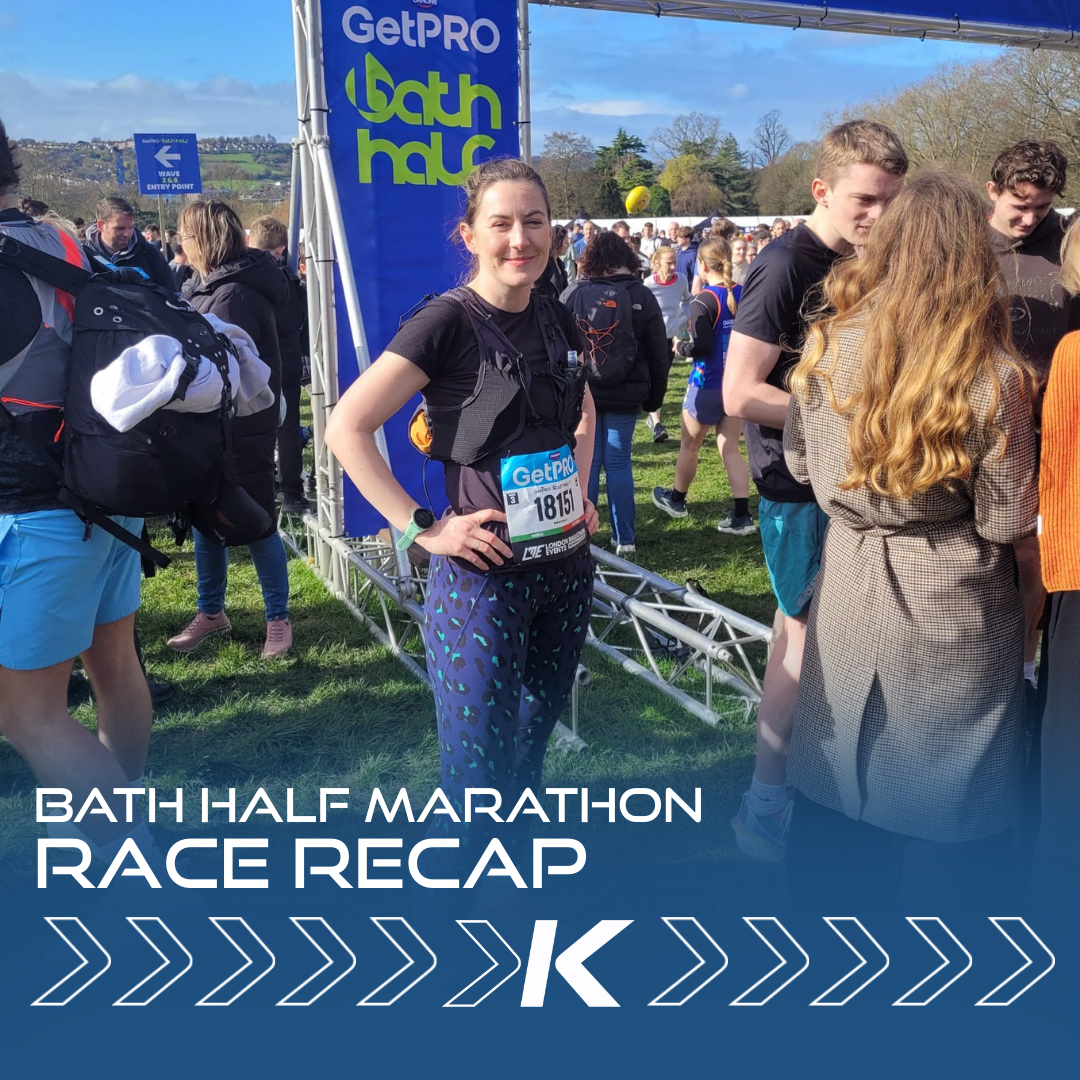 Jo at the start of the Bath Half Marathon 2026