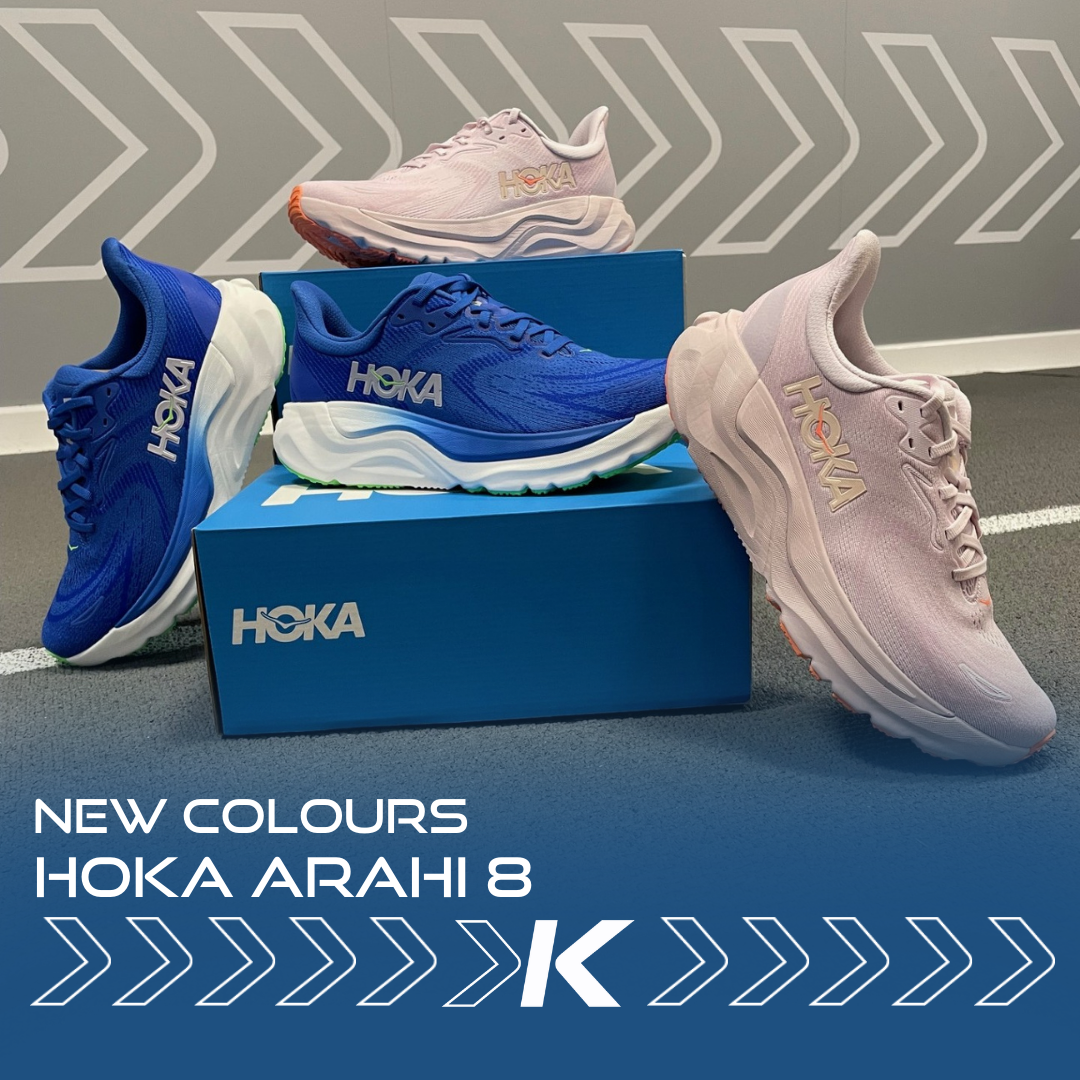 New colourways of the Hoka Arahi 8 are now available at Kinisi Run Hub in Bristol