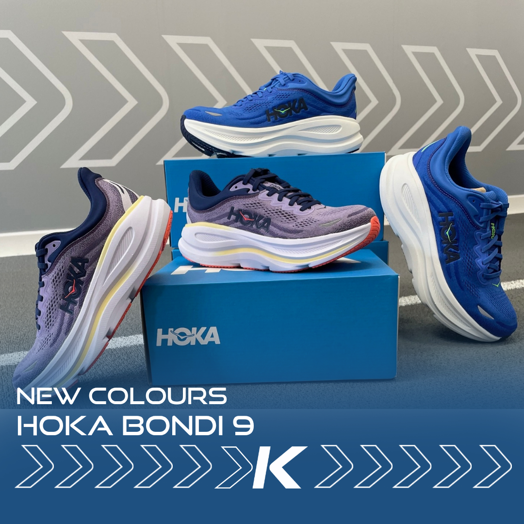 New colours of the Hoka Bondi 9 now available at Kinisi Run Hub