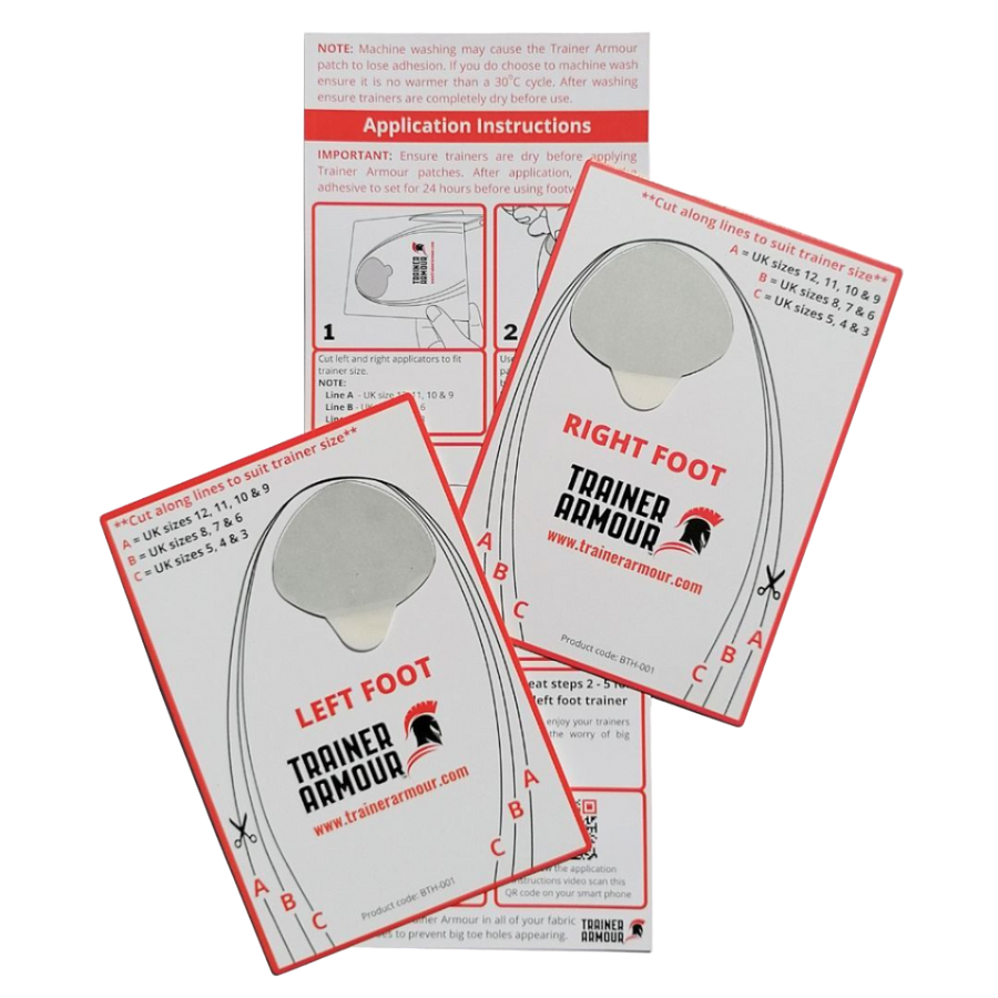 Trainer Armour Big Toe Hole Preventer - White