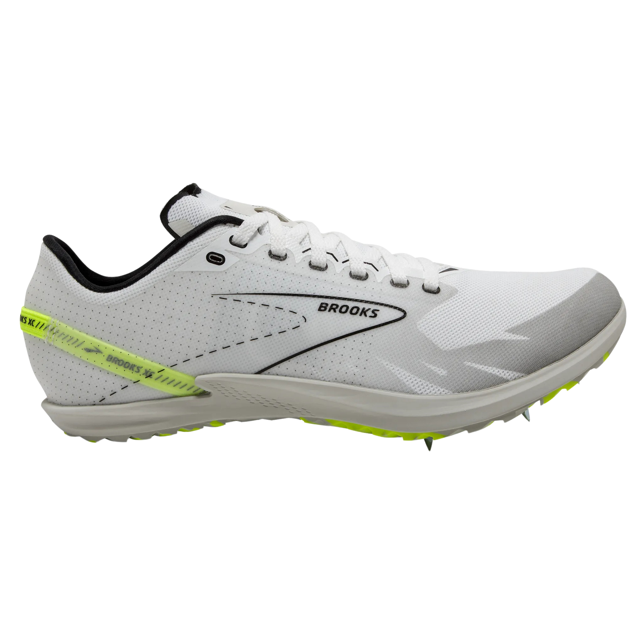 Brooks Unisex Draft XC - White/Black/Nightlife - Spikes