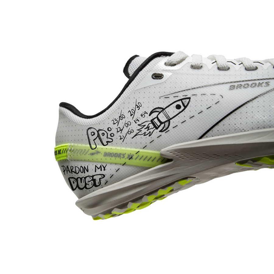 Brooks Unisex Draft XC - White/Black/Nightlife - Spikes