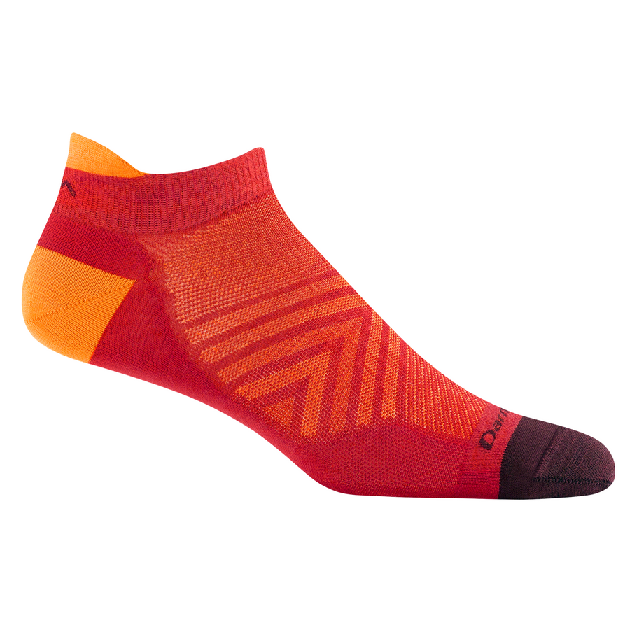 Darn Tough Mens Run Ultra Lightweight No Show Tab - Race Red