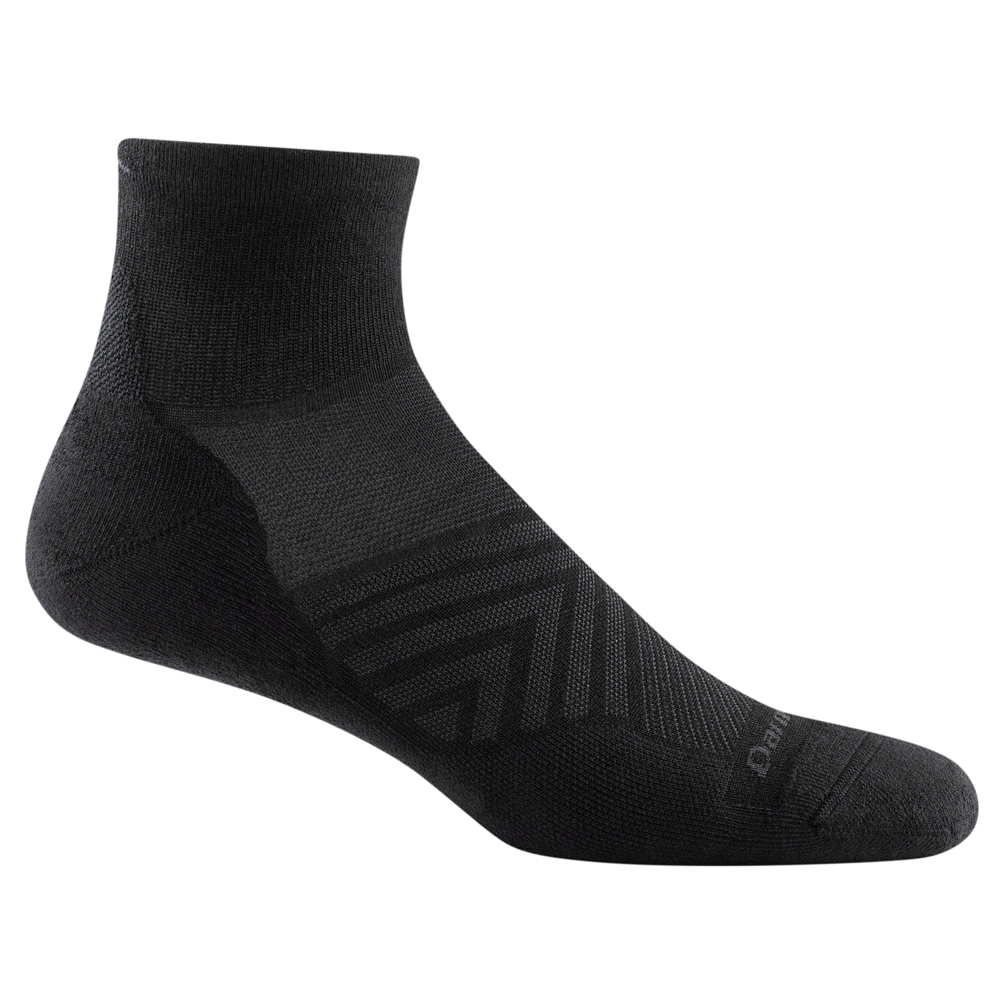 Darn Tough Mens Run 1/4 Sock - Black
