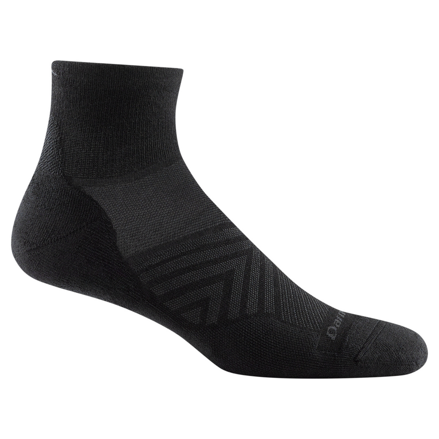Darn Tough Mens Run 1/4 Sock - Black