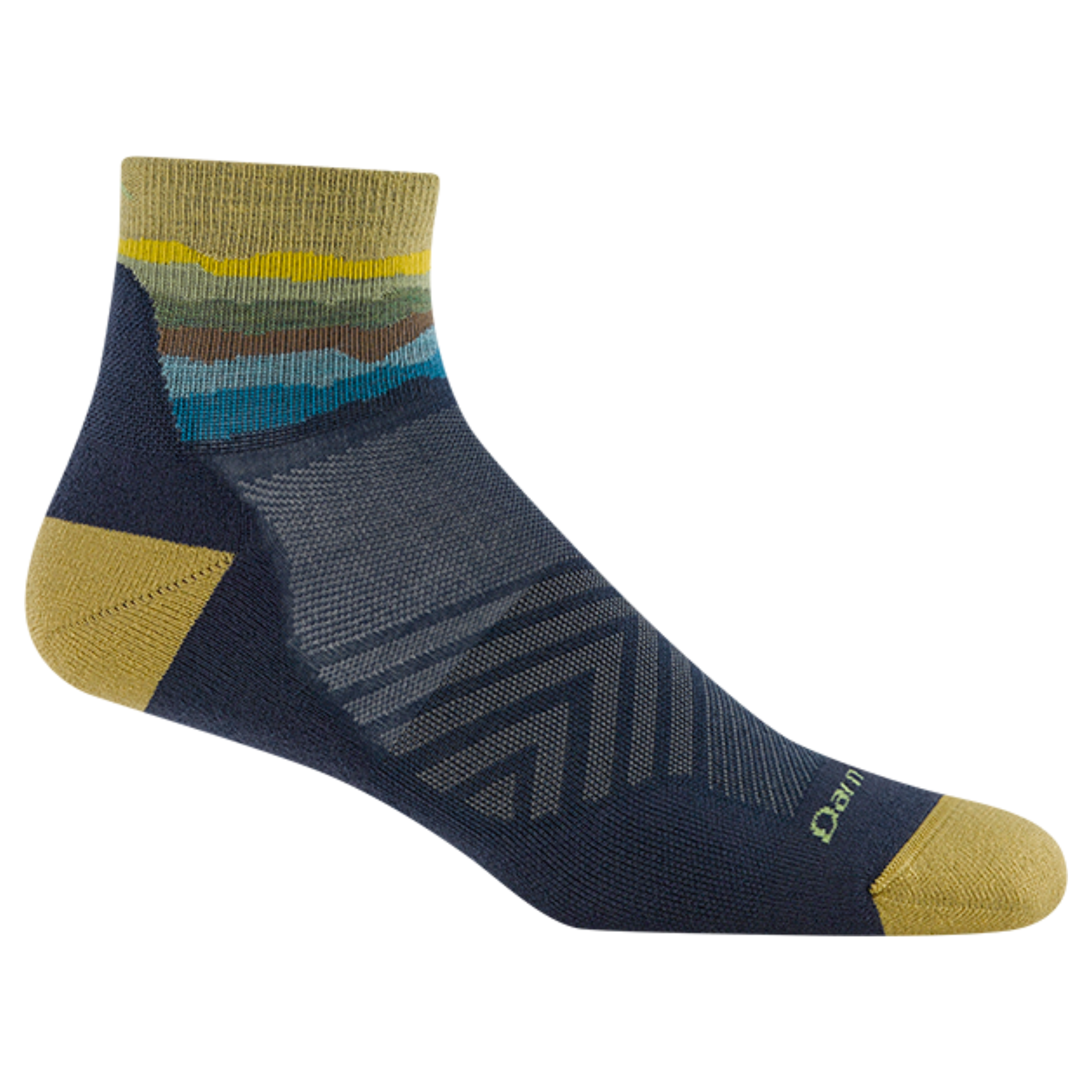 Darn Tough Mens Run 1/4 Sock - Skyracer Blue