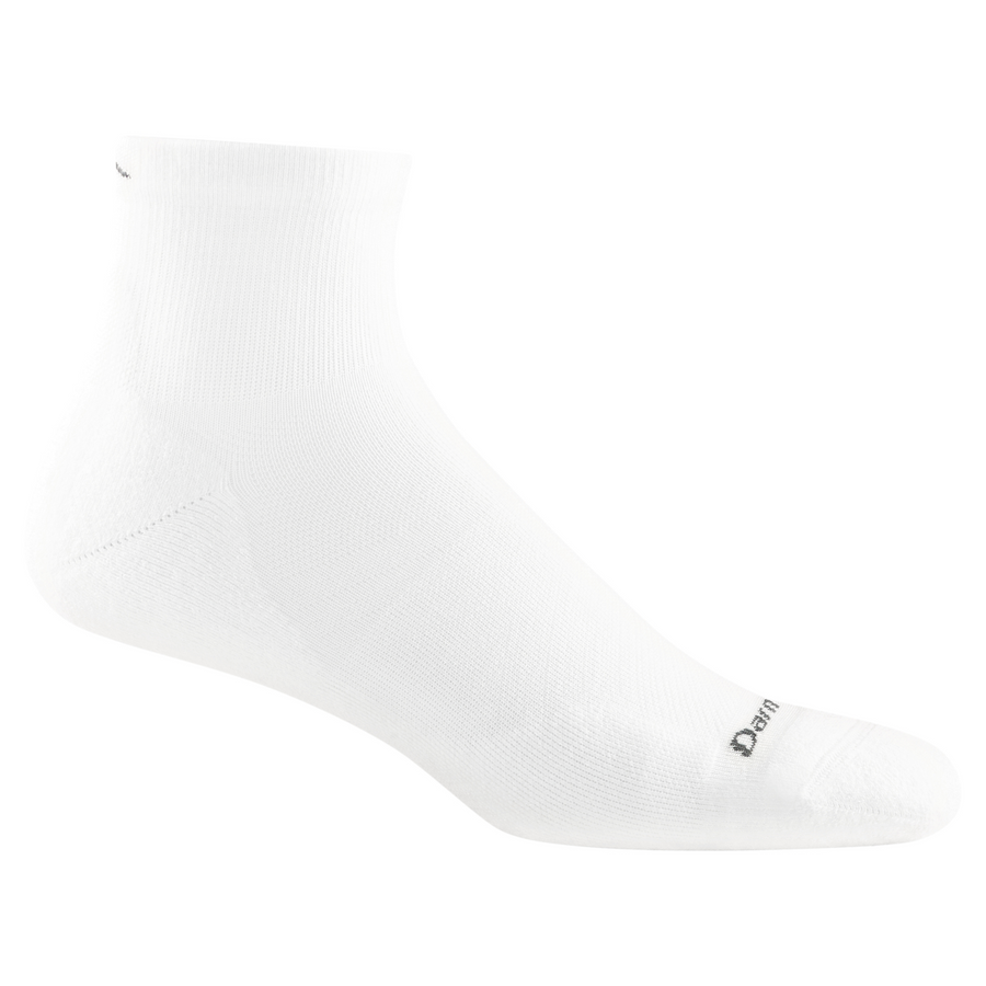 Darn Tough Womens Run 1/4 Sock - White