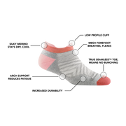 Darn Tough Womens Run No Show Tab - Sky