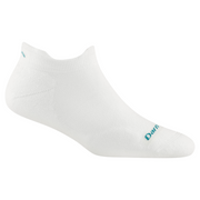 Darn Tough Womens Run No Show Tab - White