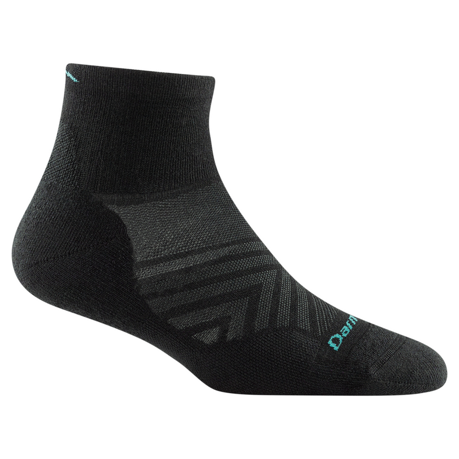 Darn Tough Womens Run 1/4 Sock - Black