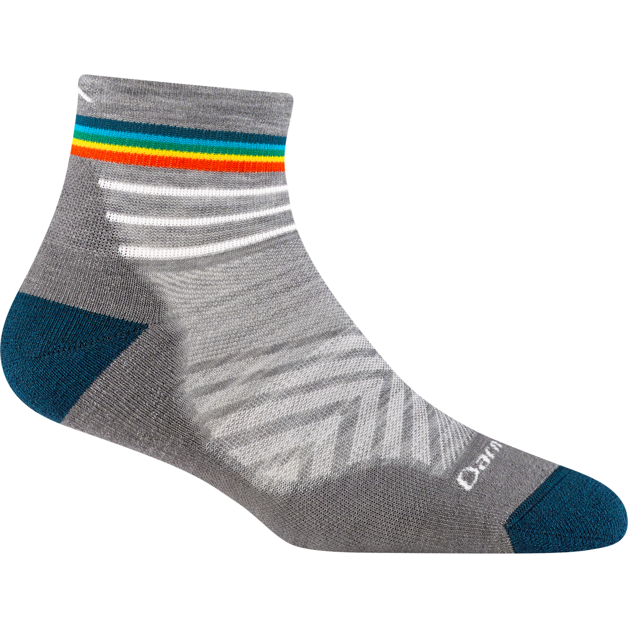 Darn Tough Womens Run 1/4 Sock - Gray