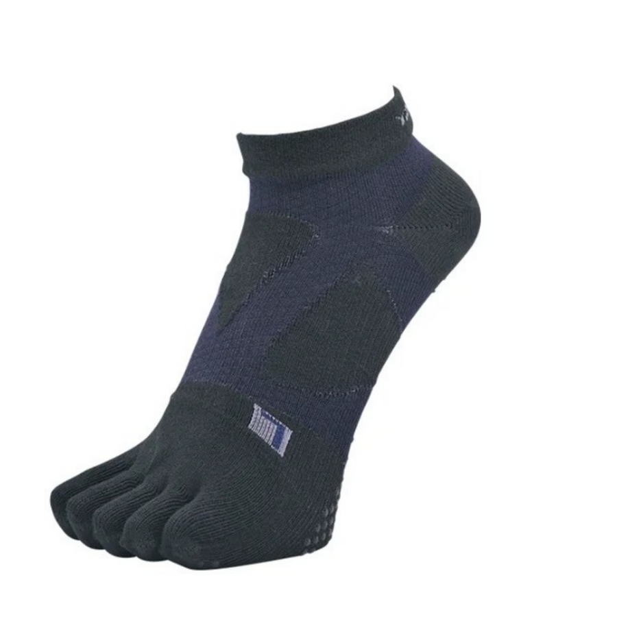 YAMAtune Spider Arch 5-Toe Short Running Socks - Black/Dark Navy