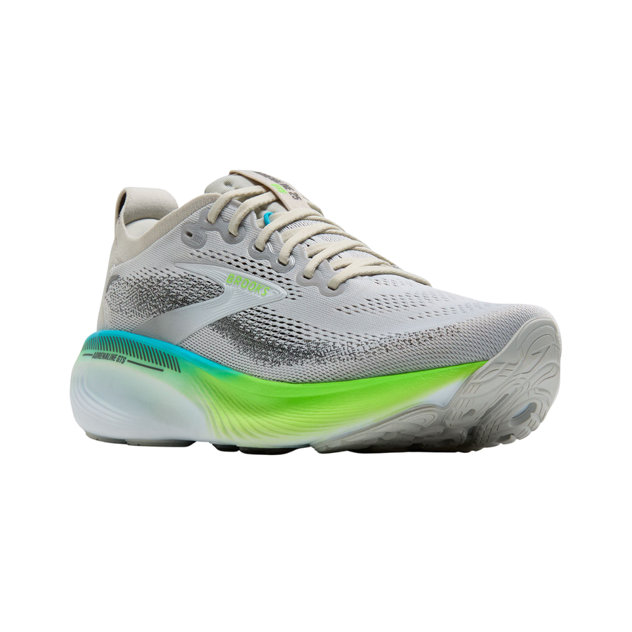 Brooks Mens Adrenaline GTS 25 - Oyster/Green Gecko/Blue - Stability