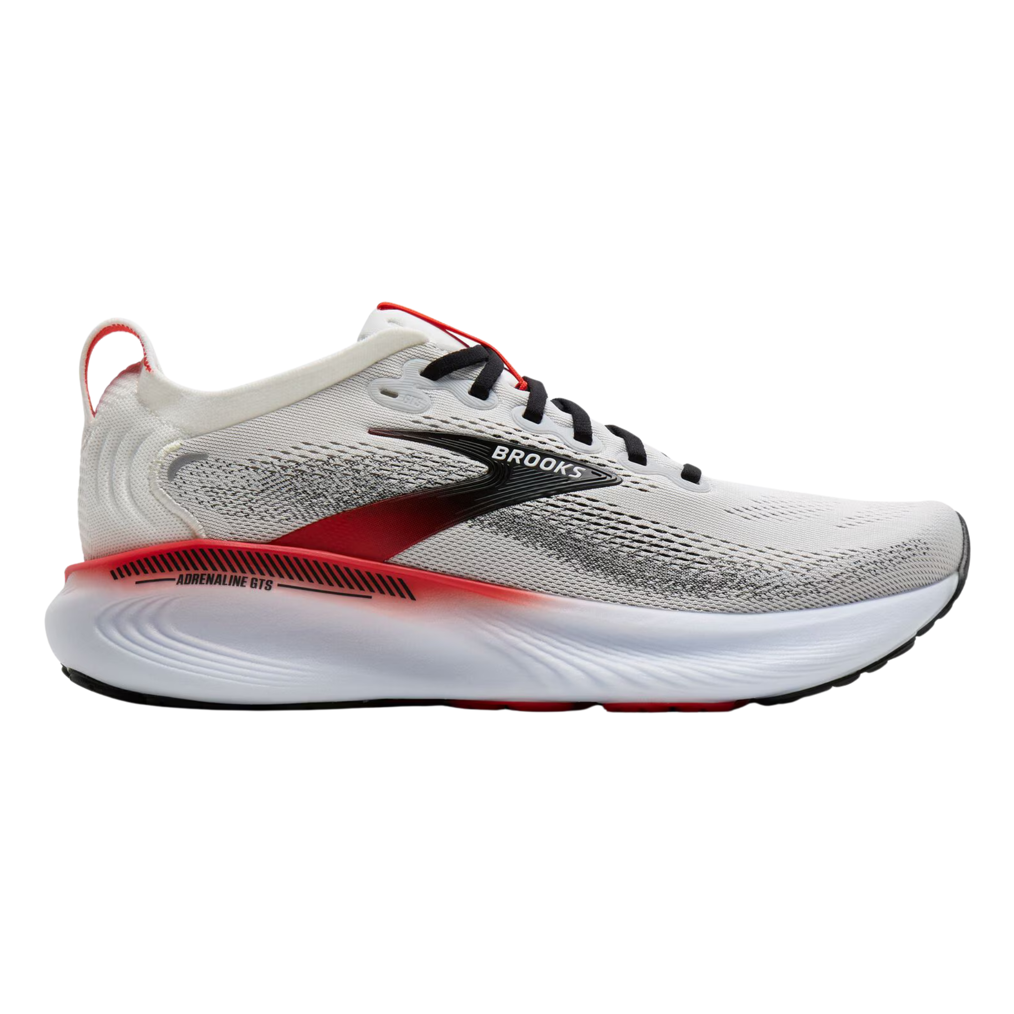 Brooks Mens Adrenaline GTS 25 - White/Black/Red - Stability