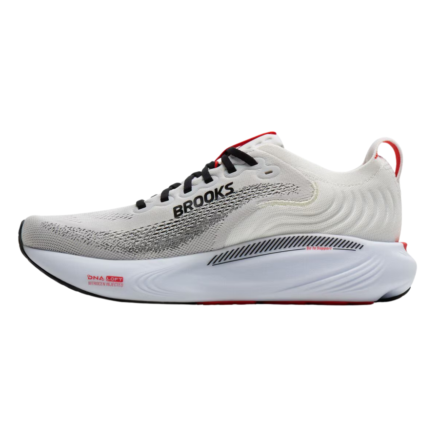 Brooks Mens Adrenaline GTS 25 - White/Black/Red - Stability