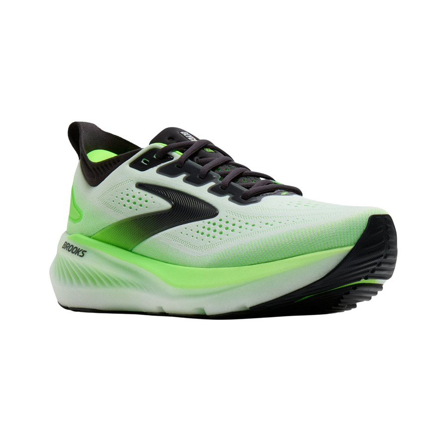 Brooks Mens Glycerin 23 - White/Phantom/Green Gecko - Neutral
