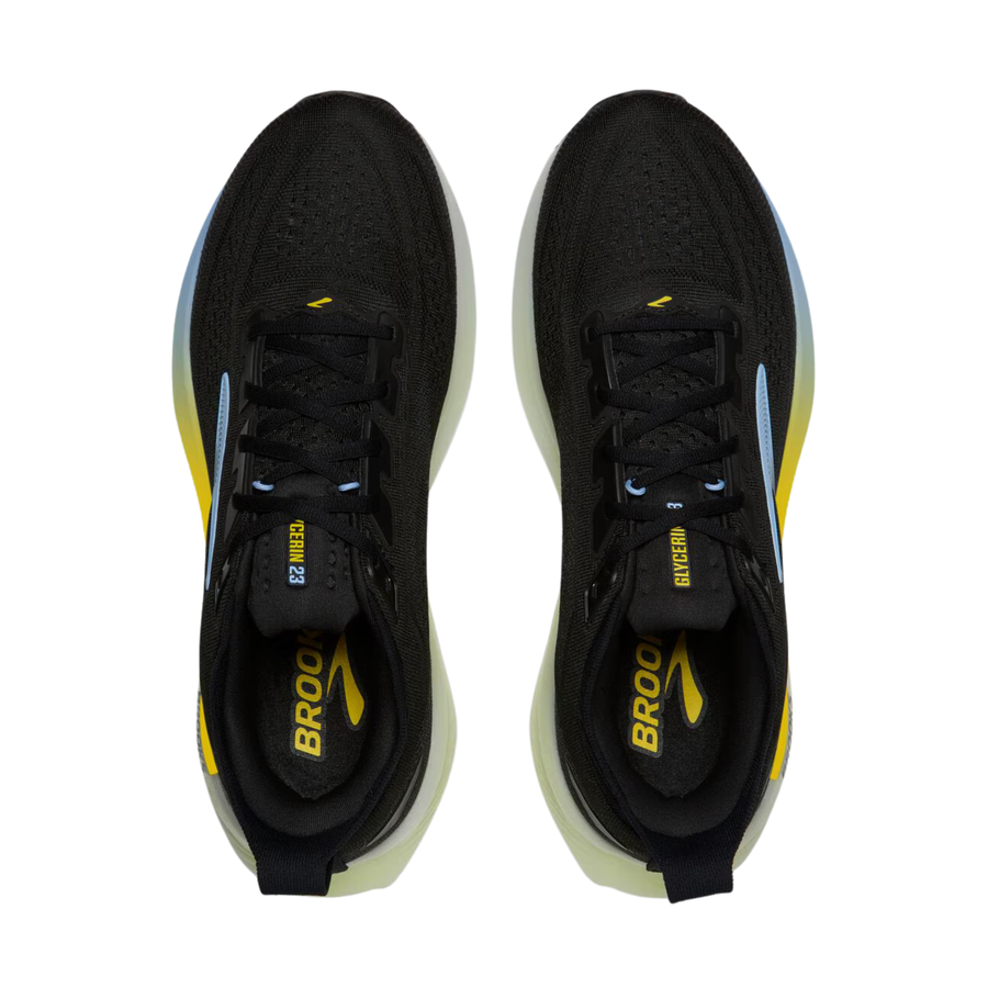 Brooks Mens Glycerin 23 - Black/Cyber Yellow/Nightlife - Neutral