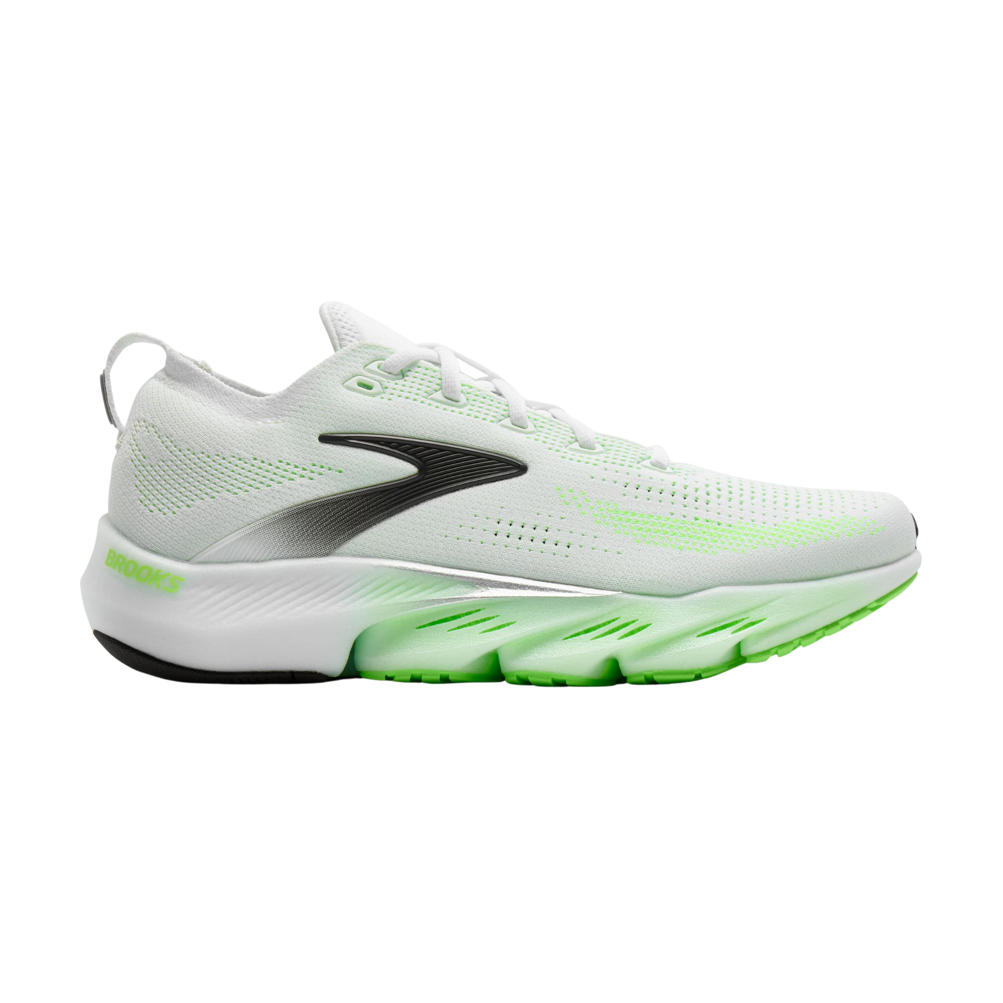 Brooks Mens Glycerin Flex - White/Green Gecko/Phantom - Neutral