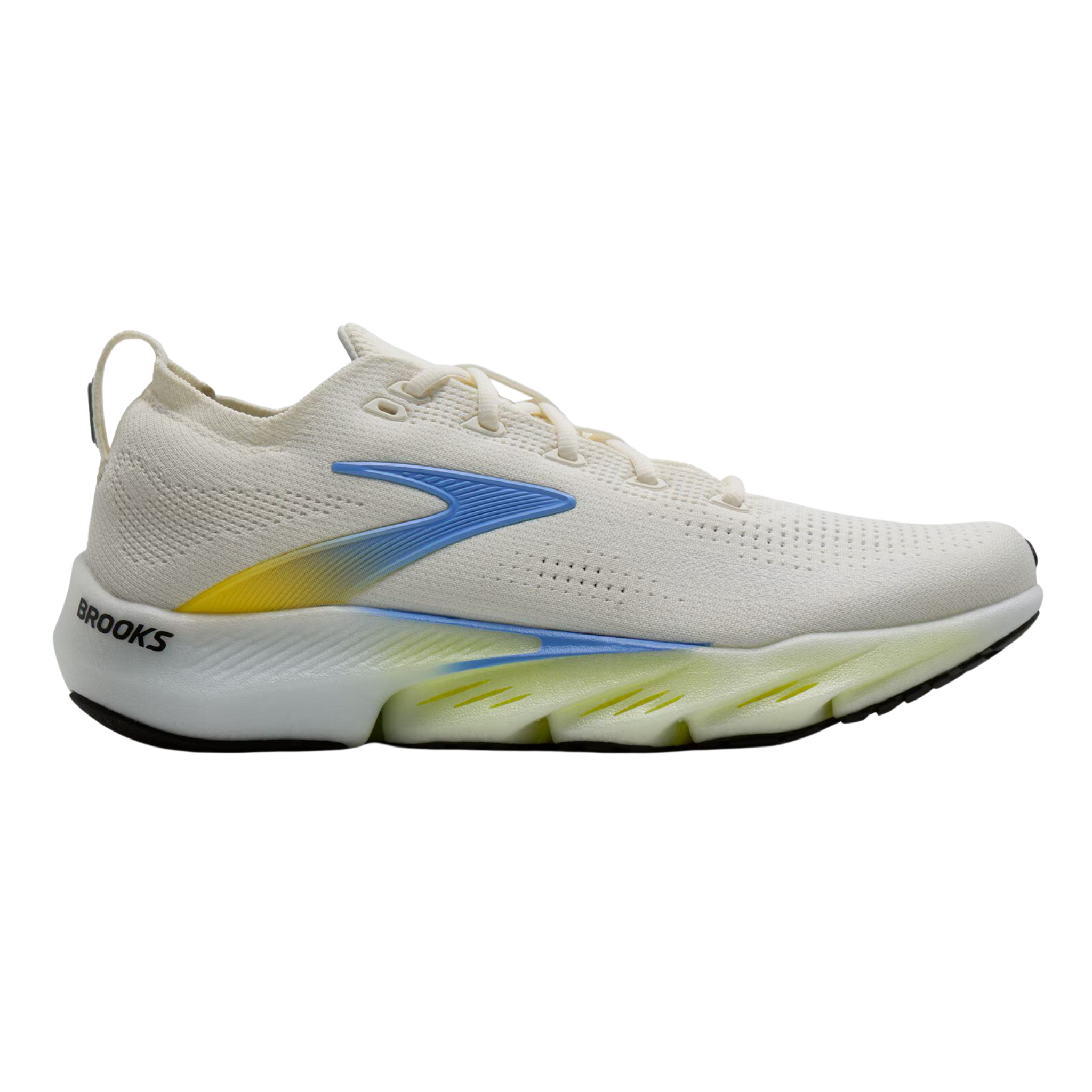 Brooks Mens Glycerin Flex - White/Cyber Yellow/Nightlife - Neutral