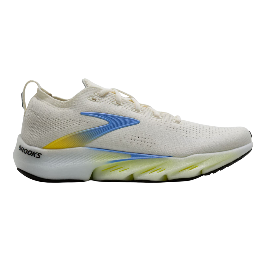 Brooks Mens Glycerin Flex - White/Cyber Yellow/Nightlife - Neutral