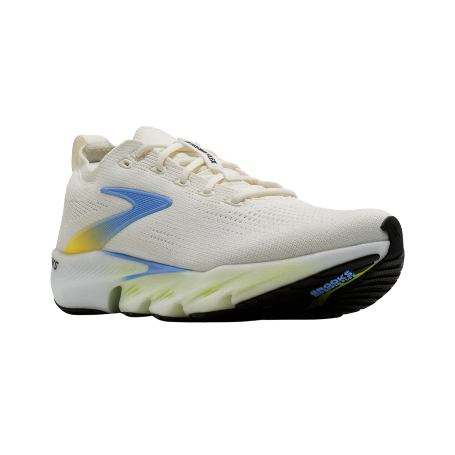 Brooks Mens Glycerin Flex - White/Cyber Yellow/Nightlife - Neutral