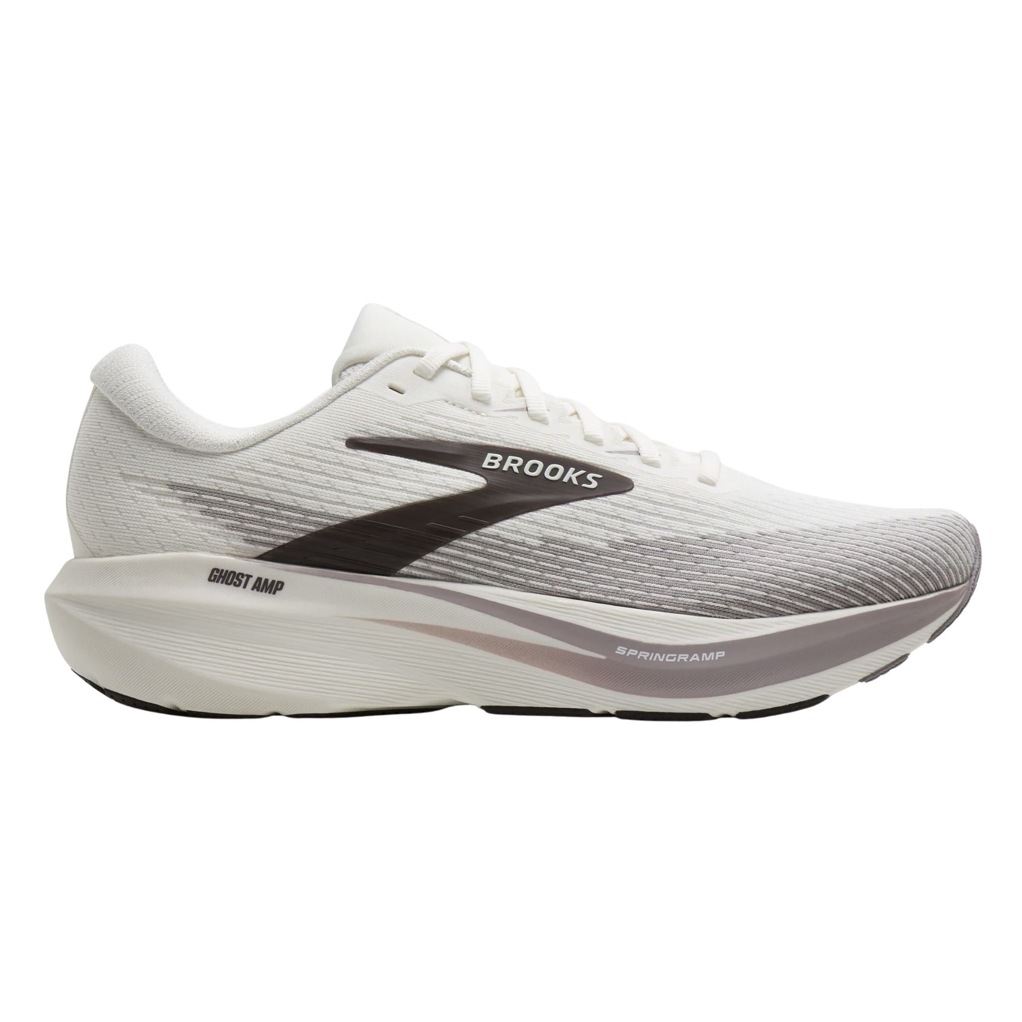 Brooks Mens Ghost Amp - Coconut/Purple Dove/Raisin - Speed