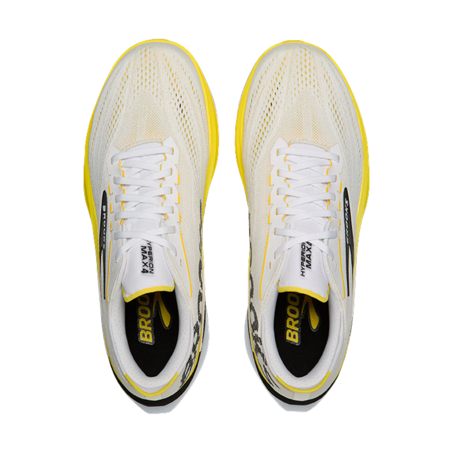 Brooks Mens Hyperion Max 4 - White/Cyber Yellow/Black - Speed