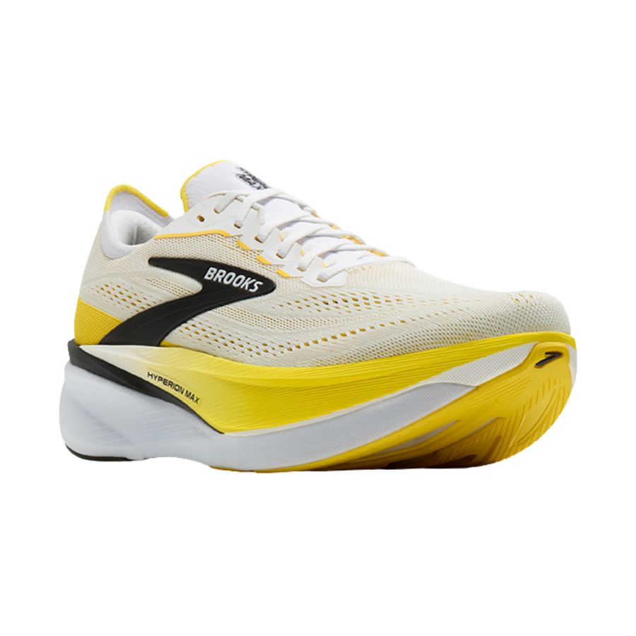 Brooks Mens Hyperion Max 4 - White/Cyber Yellow/Black - Speed