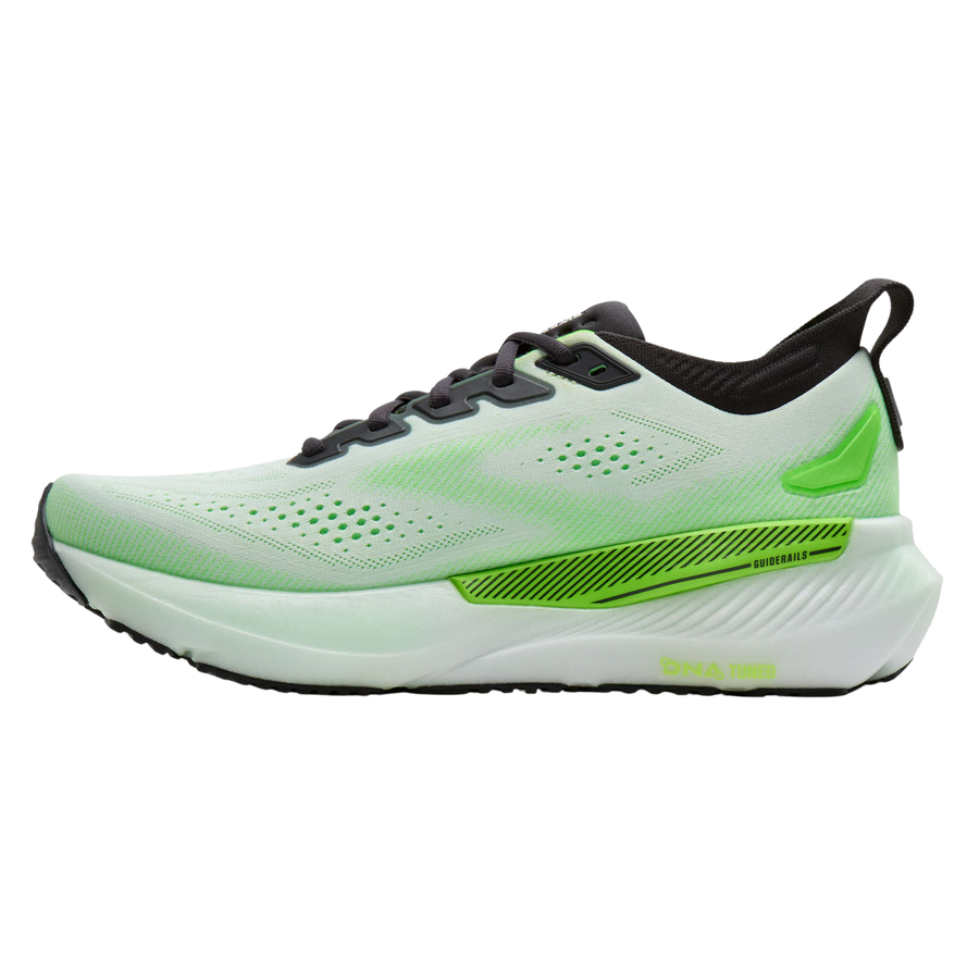 Brooks Mens Glycerin GTS 23 - White/Phantom/Green Gecko - Stability