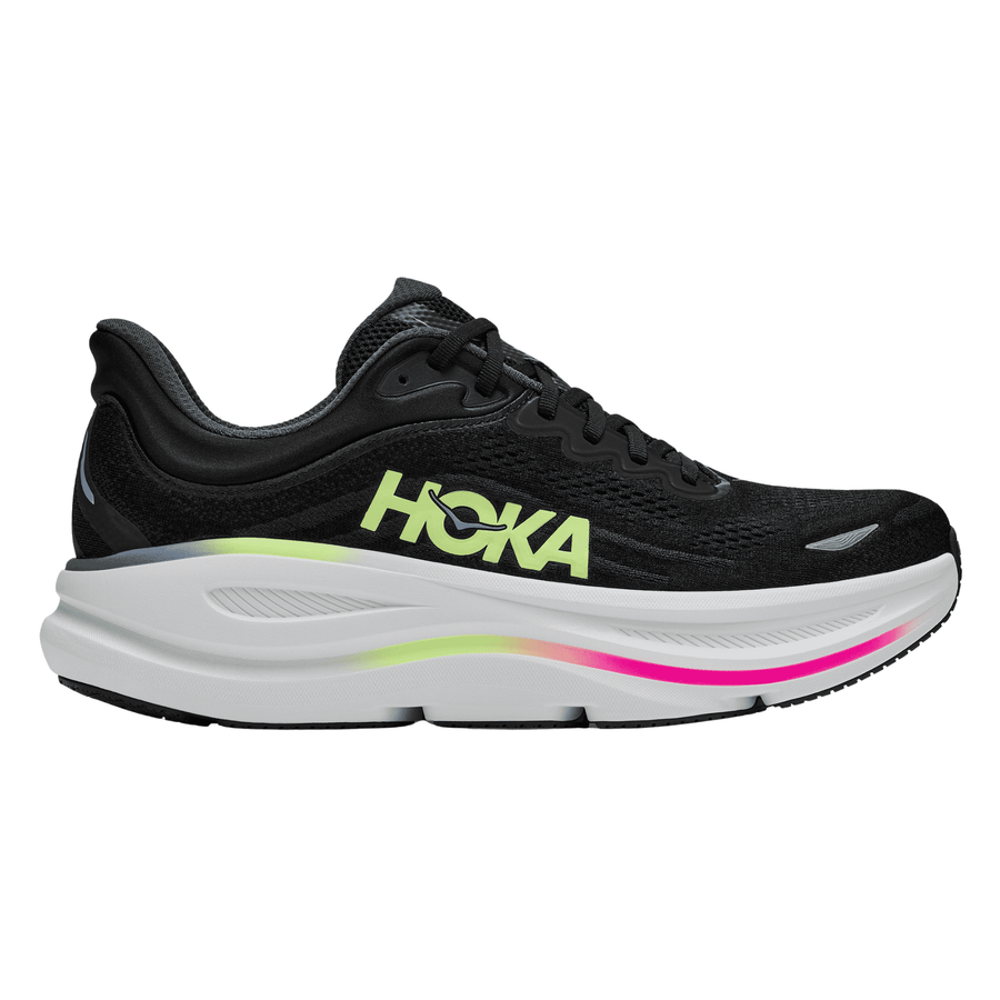 Hoka Womens Bondi 9 - Black/Neon Dragonfruit - Neutral