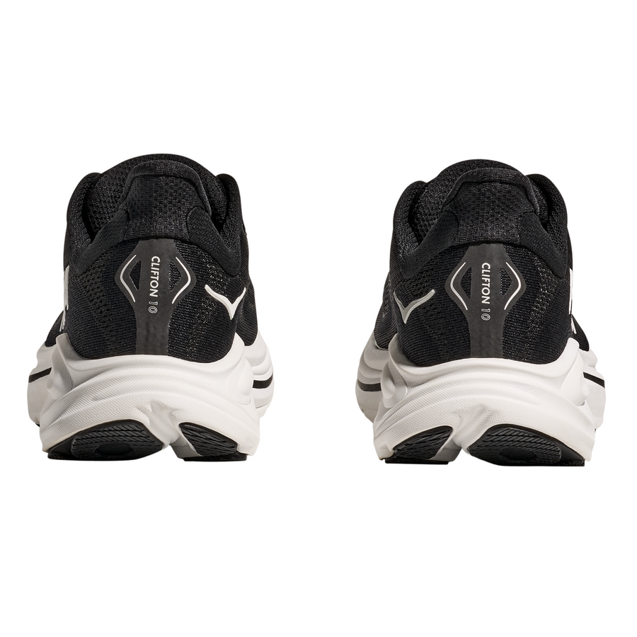 Hoka Womens Clifton 10 - Black/White - Neutral