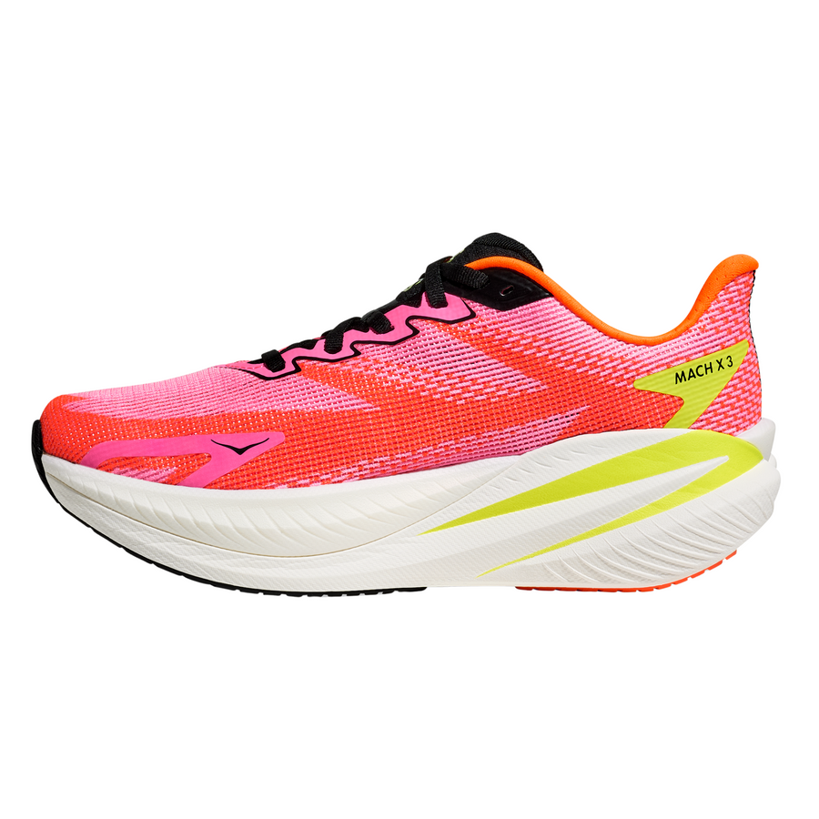 Hoka Womens Mach X 3 - Neon Rose/Neon Tangerine - Speed
