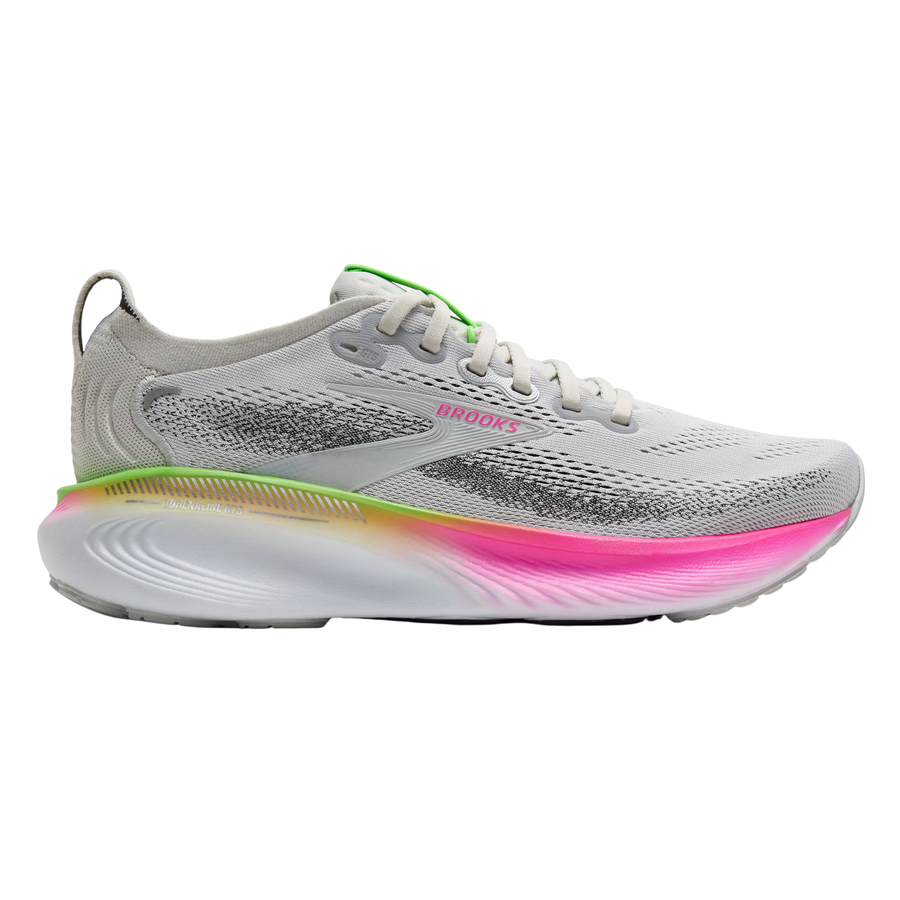 Brooks Womens Adrenaline GTS 25 - Oyster/Pink/Green - Stability