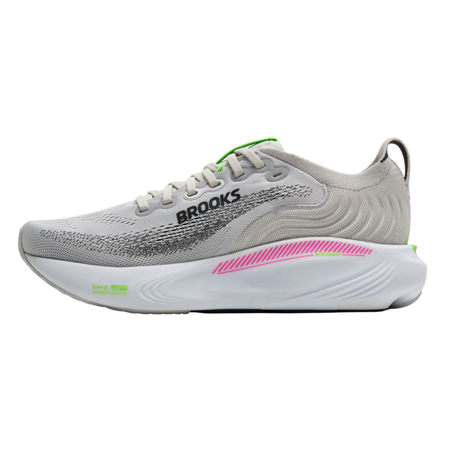 Brooks Womens Adrenaline GTS 25 - Oyster/Pink/Green - Stability