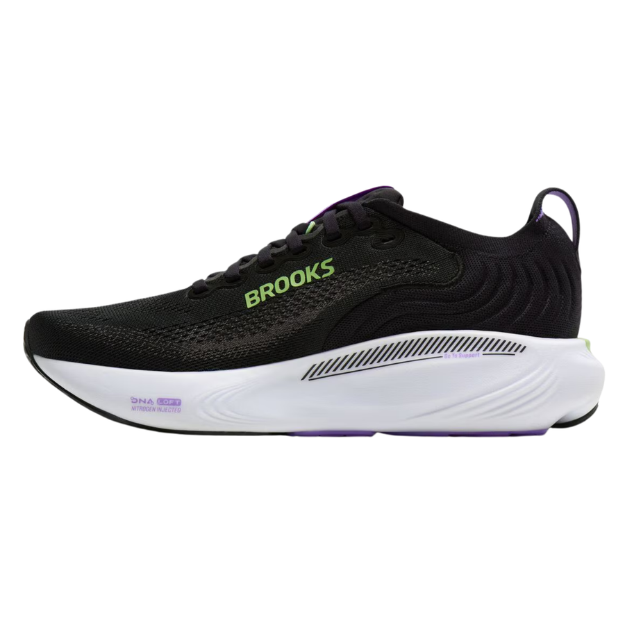 Brooks Womens Adrenaline GTS 25 - Black/Blackened Pearl/Purple - Stability