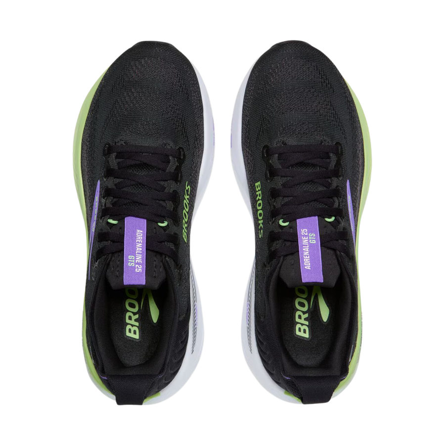 Brooks Womens Adrenaline GTS 25 - Black/Blackened Pearl/Purple - Stability