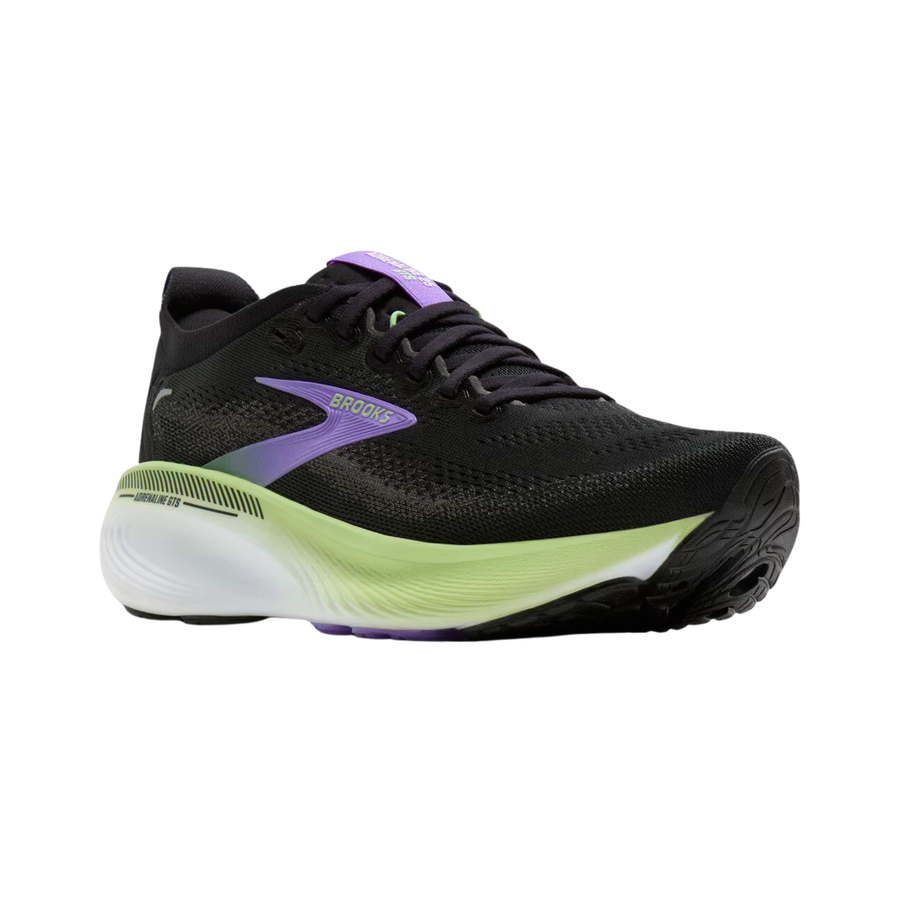 Brooks Womens Adrenaline GTS 25 - Black/Blackened Pearl/Purple - Stability