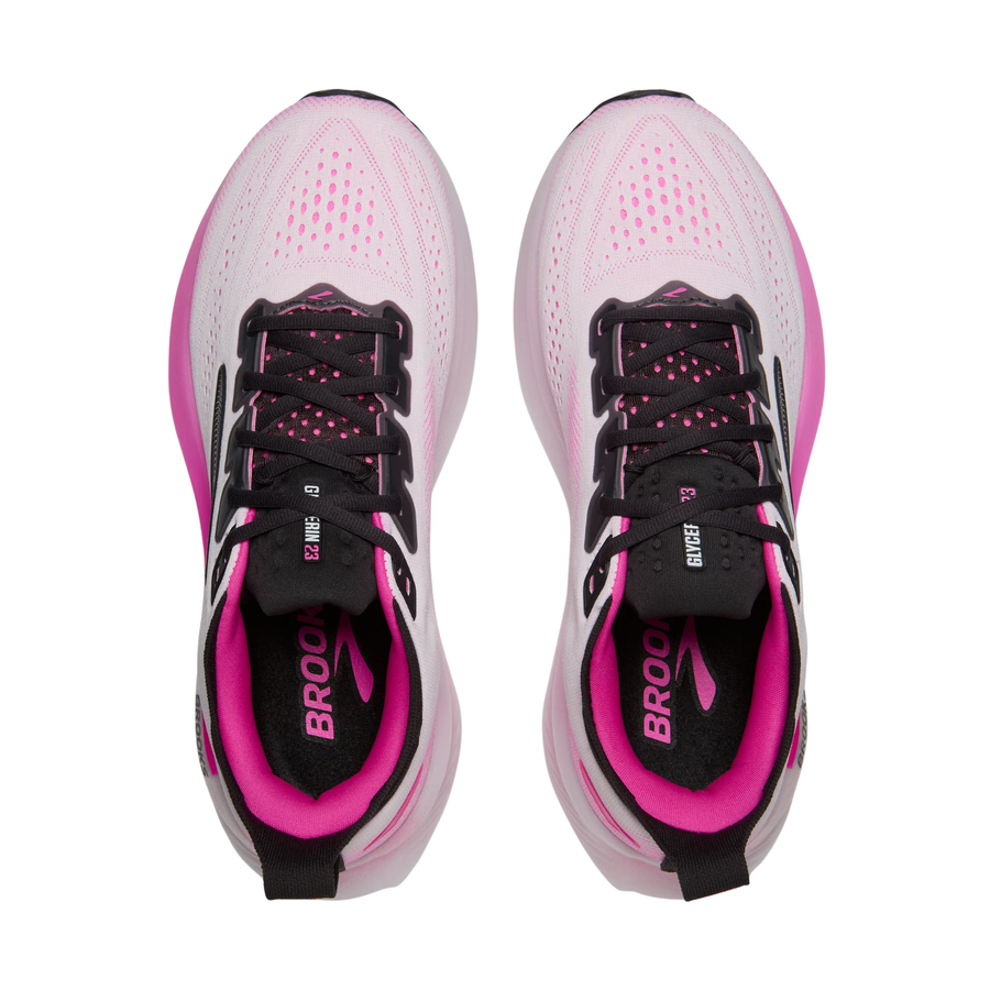 Brooks Womens Glycerin 23 - White/Phantom/Cyber Pink - Neutral