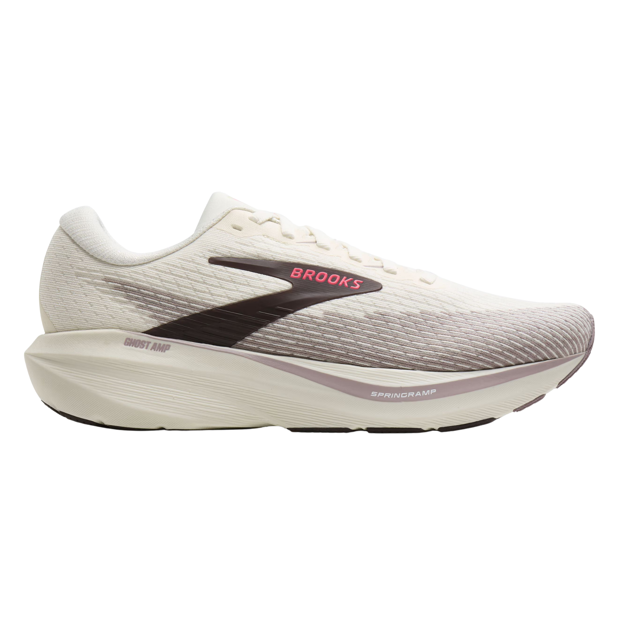 Brooks Womens Ghost Amp - Arctic Wolf/Dove/Pink - Speed
