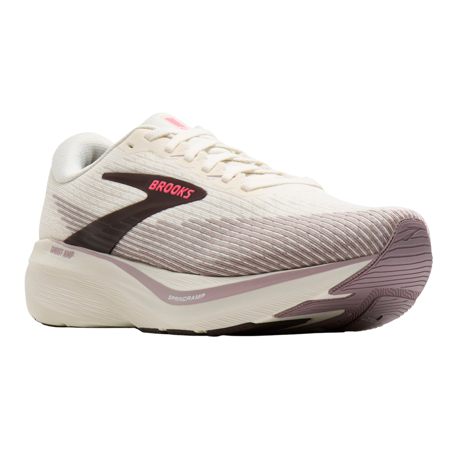 Brooks Womens Ghost Amp - Arctic Wolf/Dove/Pink - Speed