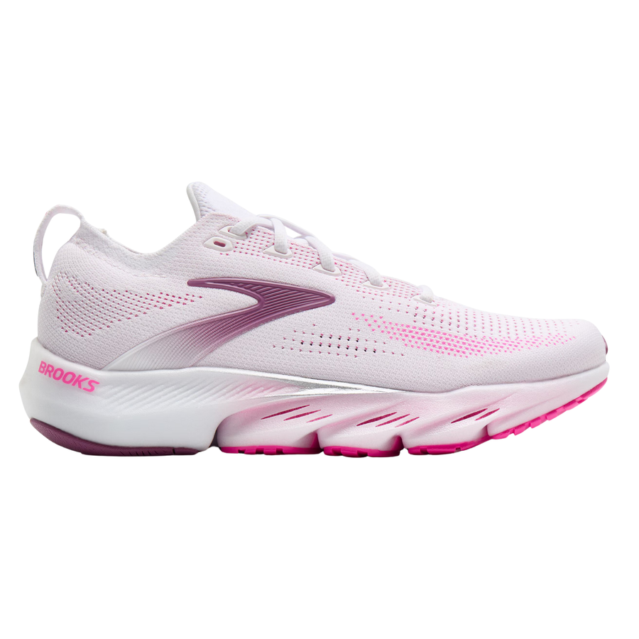Brooks Womens Glycerin Flex - White/Cyber Pink/Argyle - Neutral