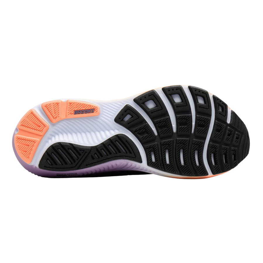 Brooks Womens Ghost 18 - Black/Mulled Grape/Peach - Neutral