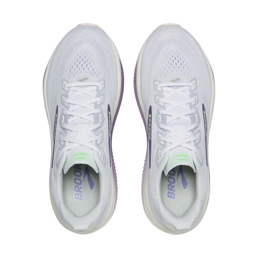 Brooks Womens Ghost 18 - White/Purple Hebe/Green - Neutral