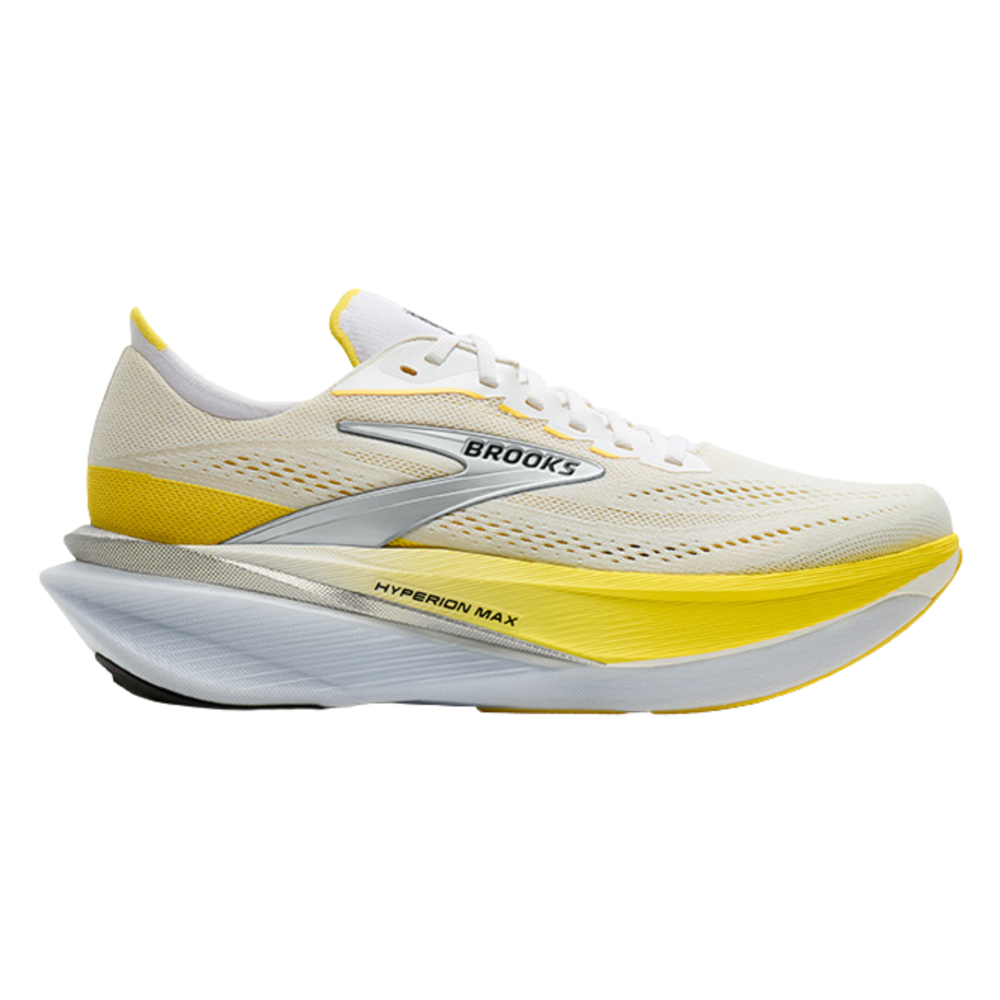 Brooks Womens Hyperion Max 4 - White/Cyber Yellow/Black - Speed