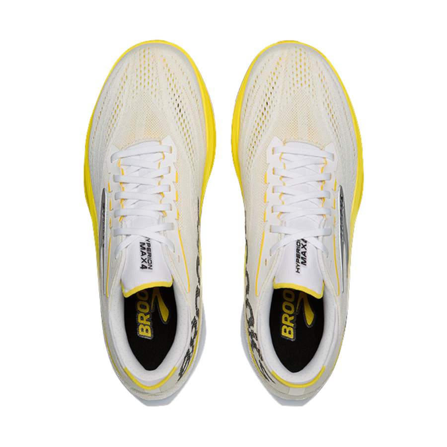 Brooks Womens Hyperion Max 4 - White/Cyber Yellow/Black - Speed