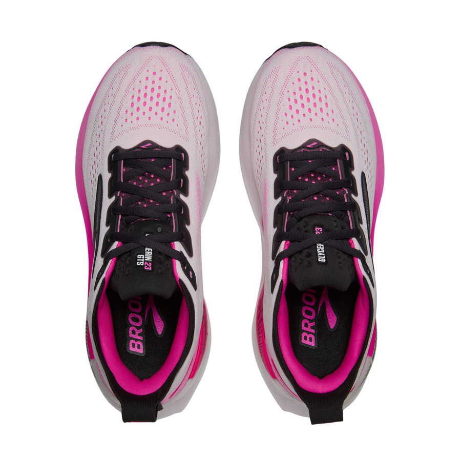 Brooks Womens Glycerin GTS 23 - White/Phantom/Cyber Pink - Stability