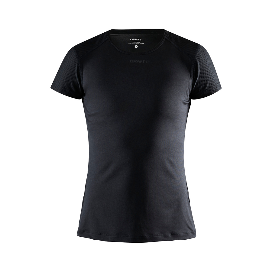 Craft Womens Adv Essence SS Slim Tee - Black