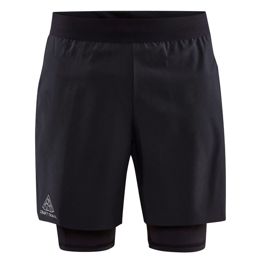 Craft Mens Pro Trail 2-in-1 Shorts - Black