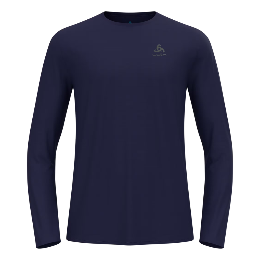 Odlo Mens Zeroweight Chill-Tec T-Shirt Crew Neck L/S - Eclipse