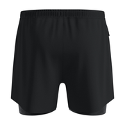 Odlo Mens Zeroweight 5 Inch Print 2-in-1 Shorts - Black
